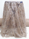 Dusty Pink/Silver/Ghost White 100% Polyester Ornate Floral Damask Embroidered Netting With Sequins - NY Designer - 53W