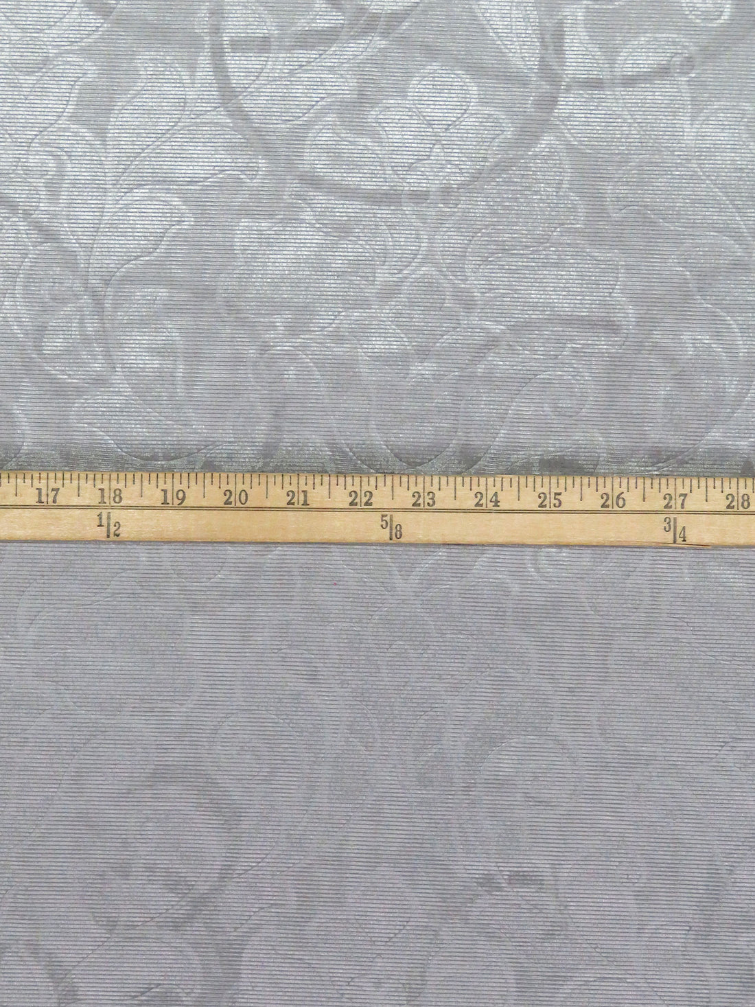 Moon Gray 100% Polyester Floral Embossed Corduroy 55W