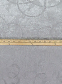 Moon Gray 100% Polyester Floral Embossed Corduroy 55W