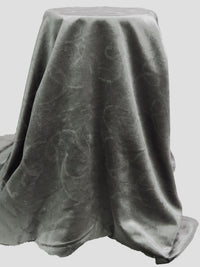 Moon Gray 100% Polyester Floral Embossed Corduroy 55W