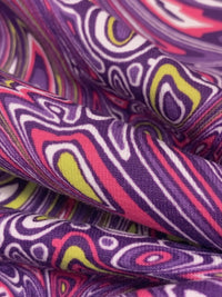 Dark Lavender/June Bud/Amaranth/Multi Polyester/Lycra Abstract Warp Print Jersey Knit 59W