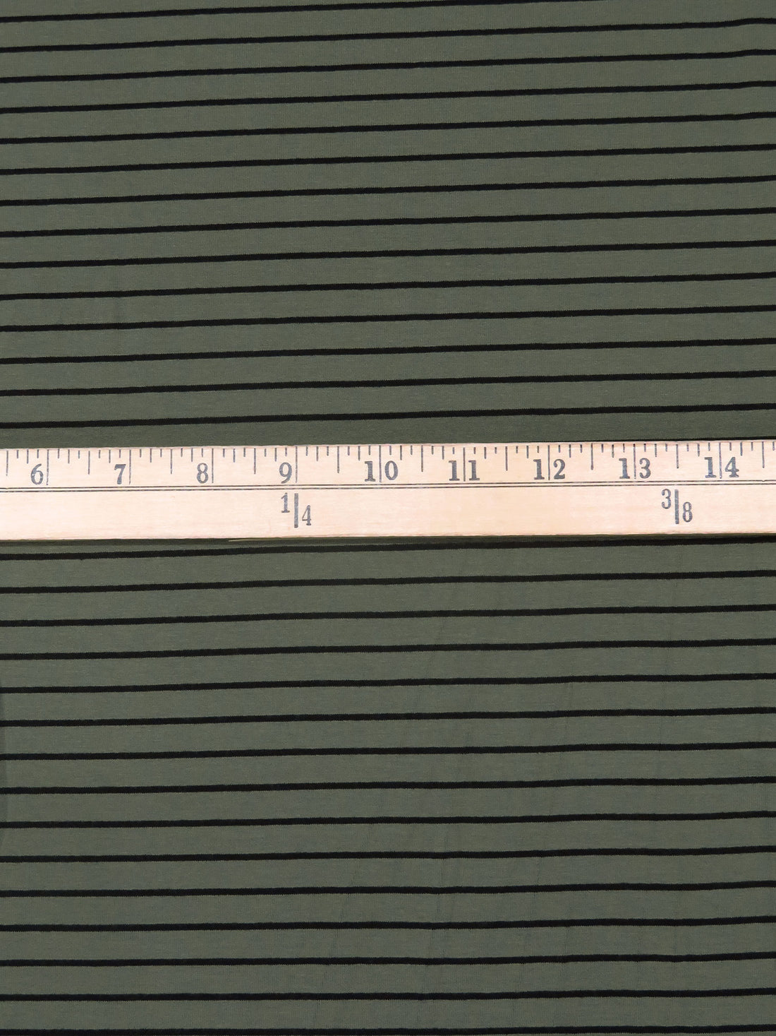 Dark Pine Garland/Black Rayon/Lycra Horizontal Stripe Weave Jersey Knit 61W