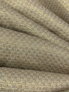 Taupe Tan/Gold/Off-White 100% Polyester Foil Printed Basket Weave Suiting - NY Designer - 58W