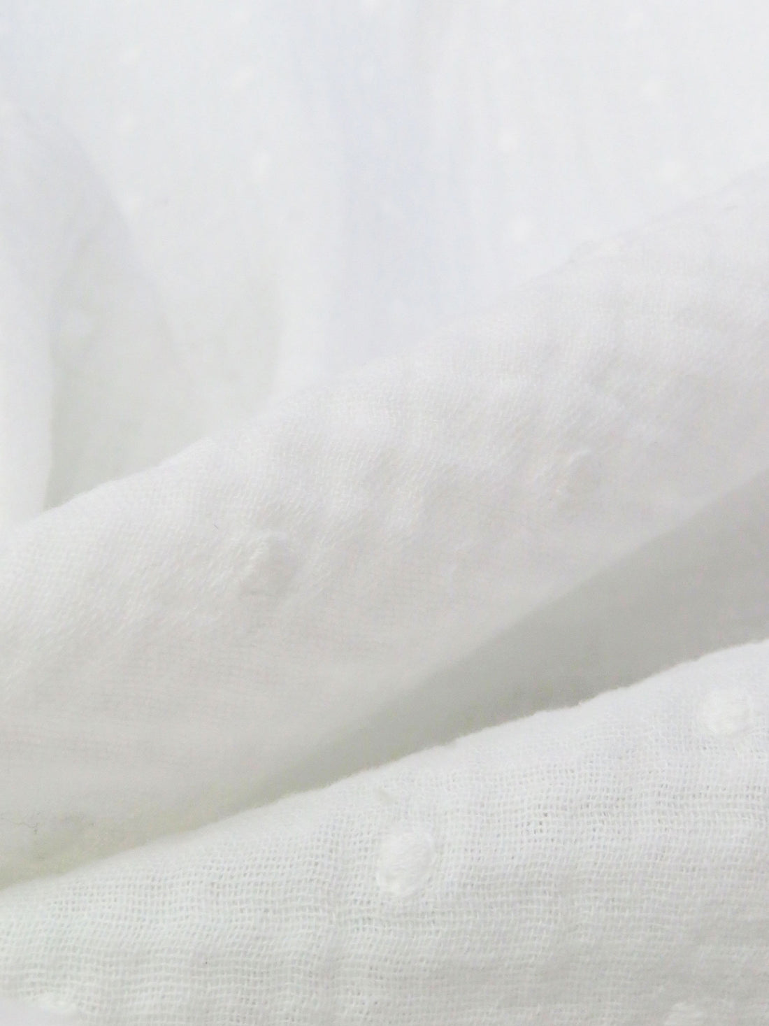 Ghostly White 100% Cotton Dot Double Gauze - Michael Stars - 55W