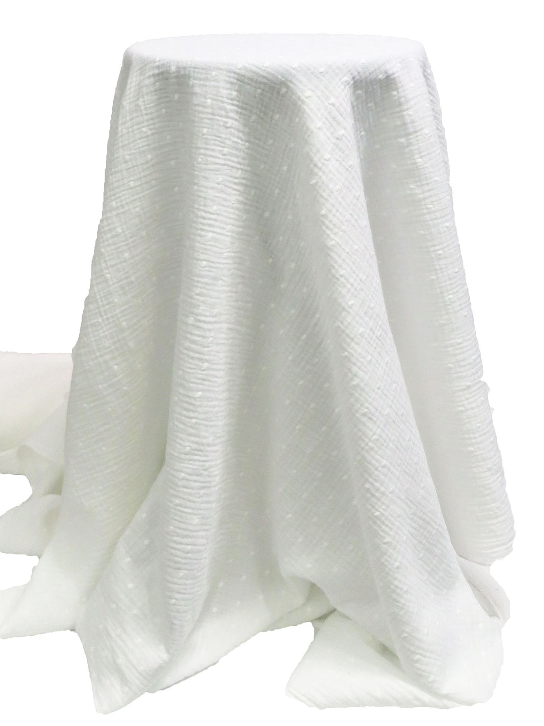 Ghostly White 100% Cotton Dot Double Gauze - Michael Stars - 55W