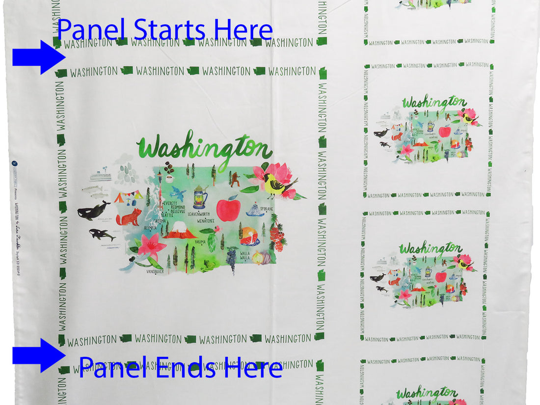SOLD BY THE PANEL ONLY - White/Desire/Fern Green/Multi 100% Cotton Washington Print Quilt-Weight Woven 42W