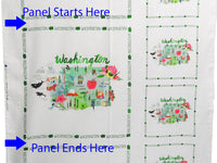 SOLD BY THE PANEL ONLY - White/Desire/Fern Green/Multi 100% Cotton Washington Print Quilt-Weight Woven 42W