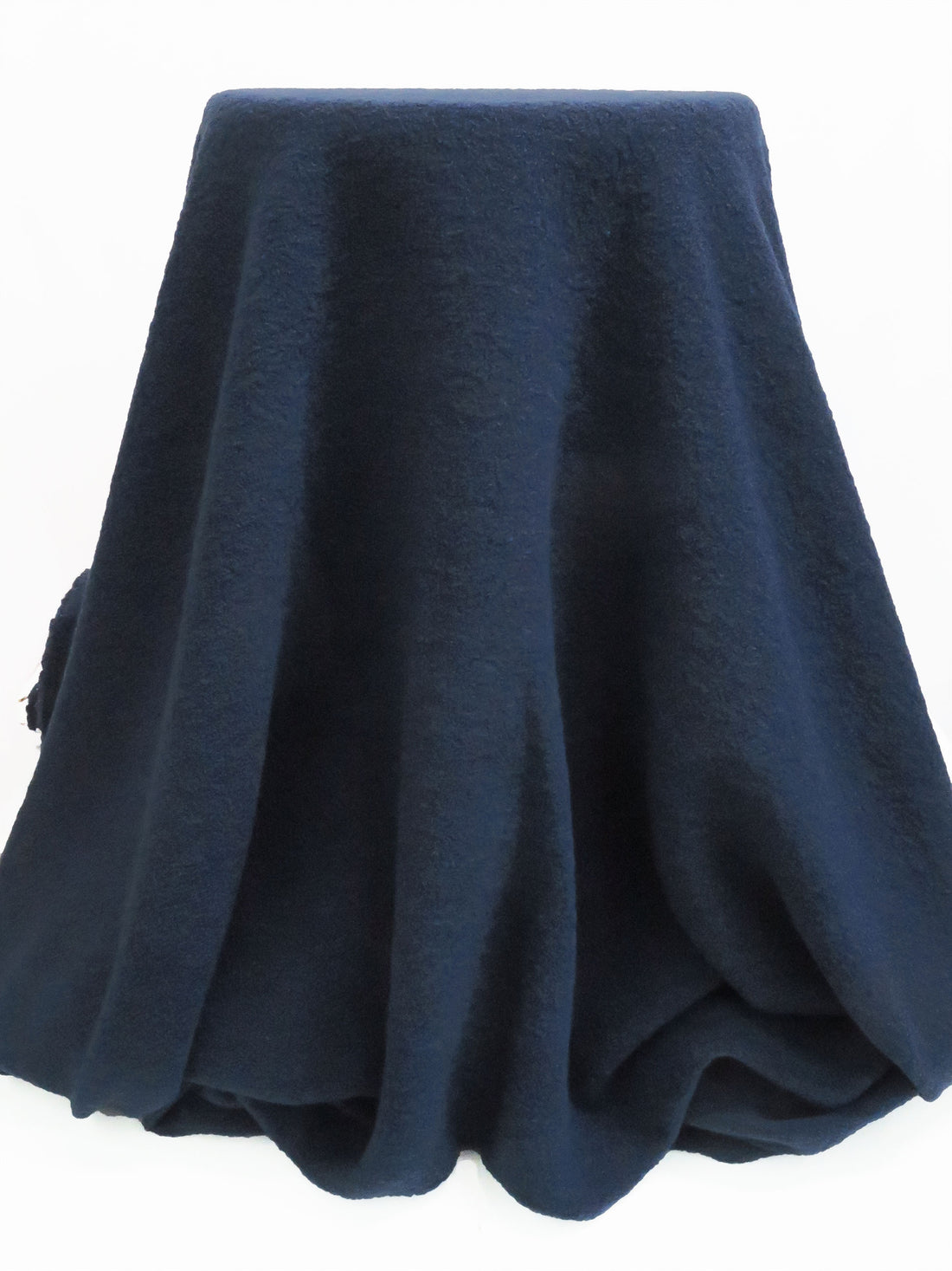 Deep Sapphire Blue Polyester/Wool Boucle Suiting - NY Designer - 58W