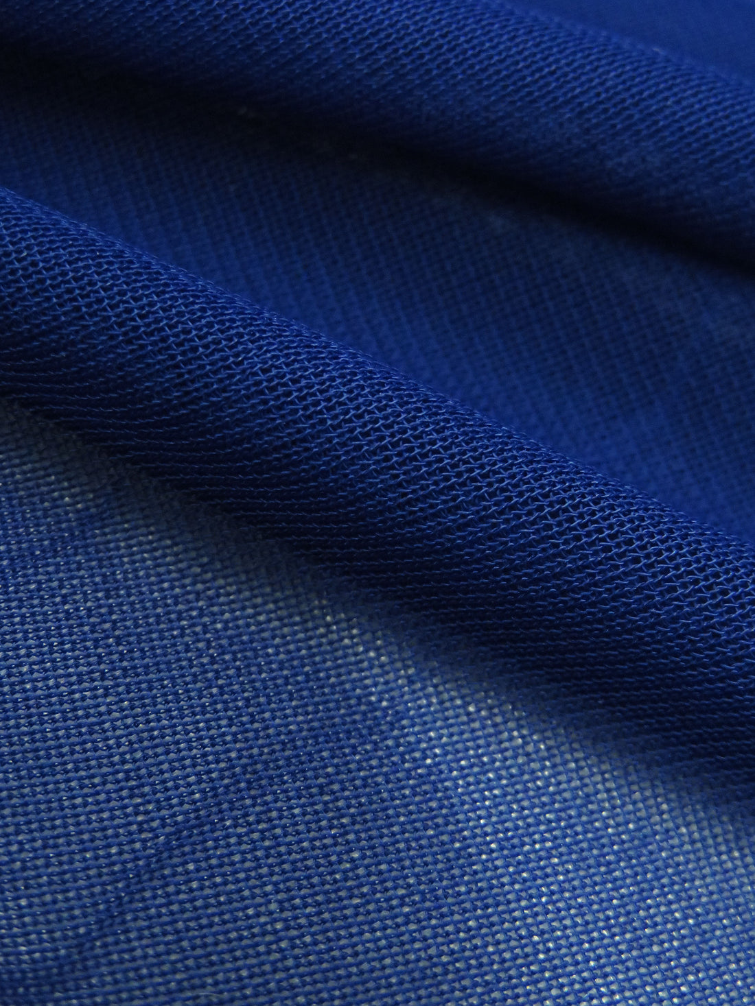 Cobalt Polyester/Lycra Sheer Knit Lining - NY Designer - 60W