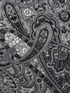 Medium Gray/Black/White/Multi Polyester/Lycra Paisley Print Jersey Knit 56W