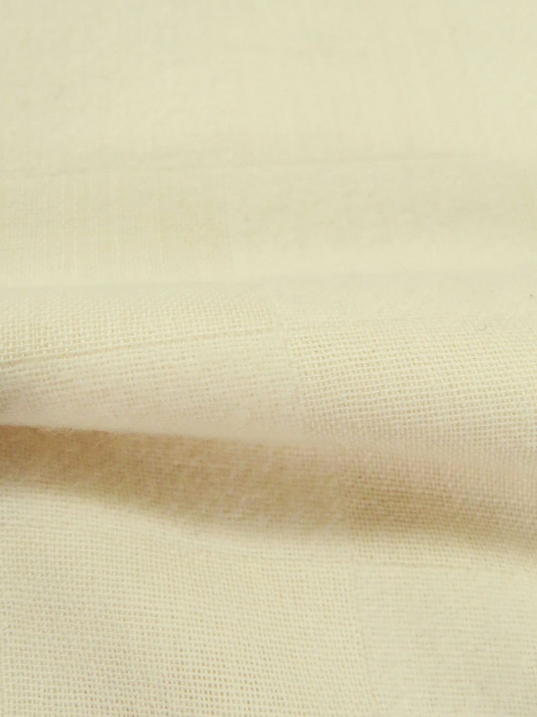 Cream Cotton/Polyester Gauzy Square Double Weave Woven - NY Designer - 54W