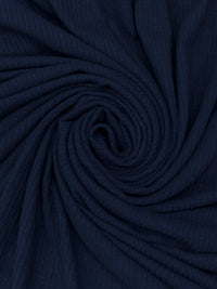 Navy Polyester/Rayon/Lycra Ribbed Sweater Knit - Michael Stars - 55W