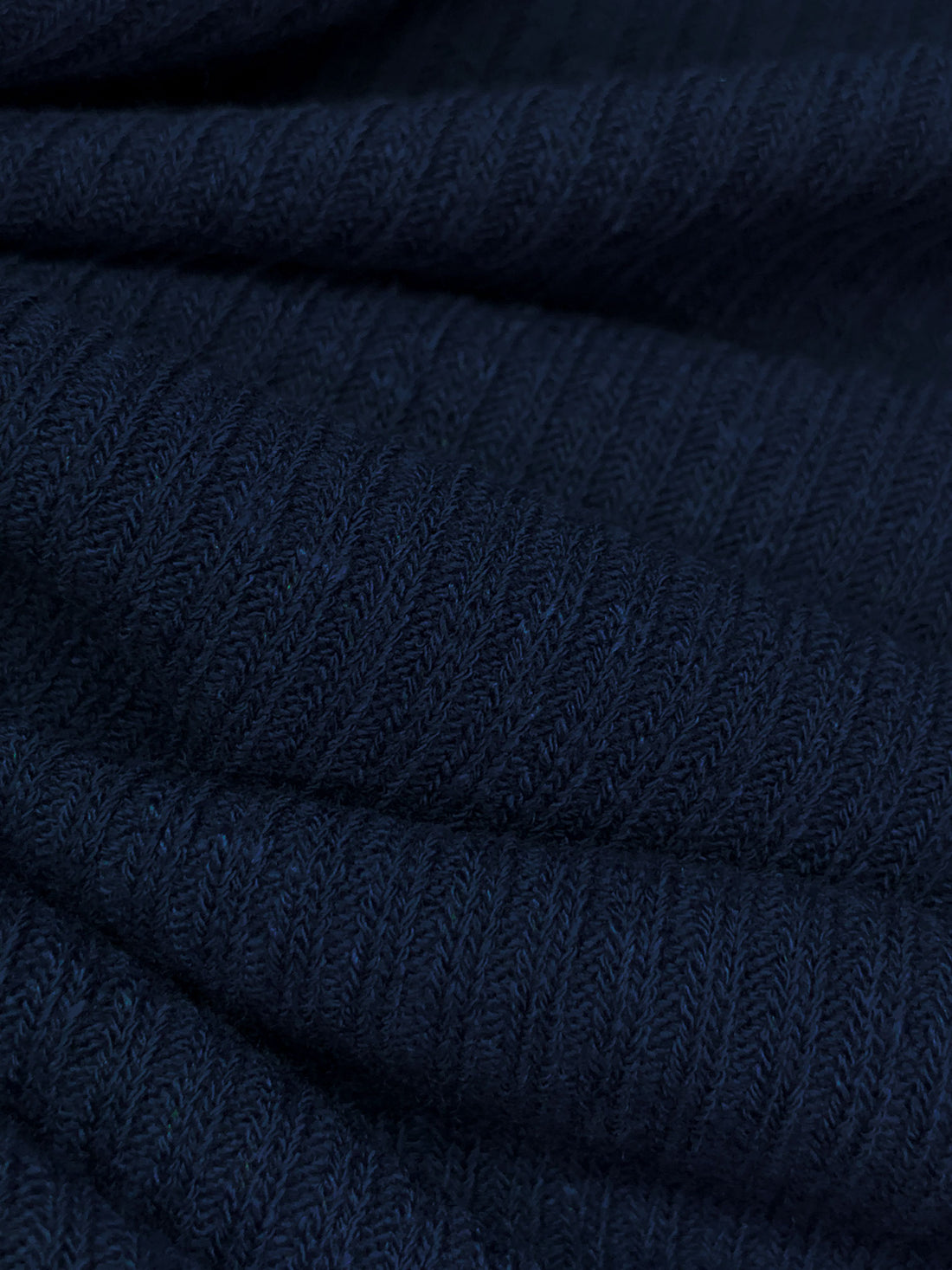 Navy Polyester/Rayon/Lycra Ribbed Sweater Knit - Michael Stars - 55W
