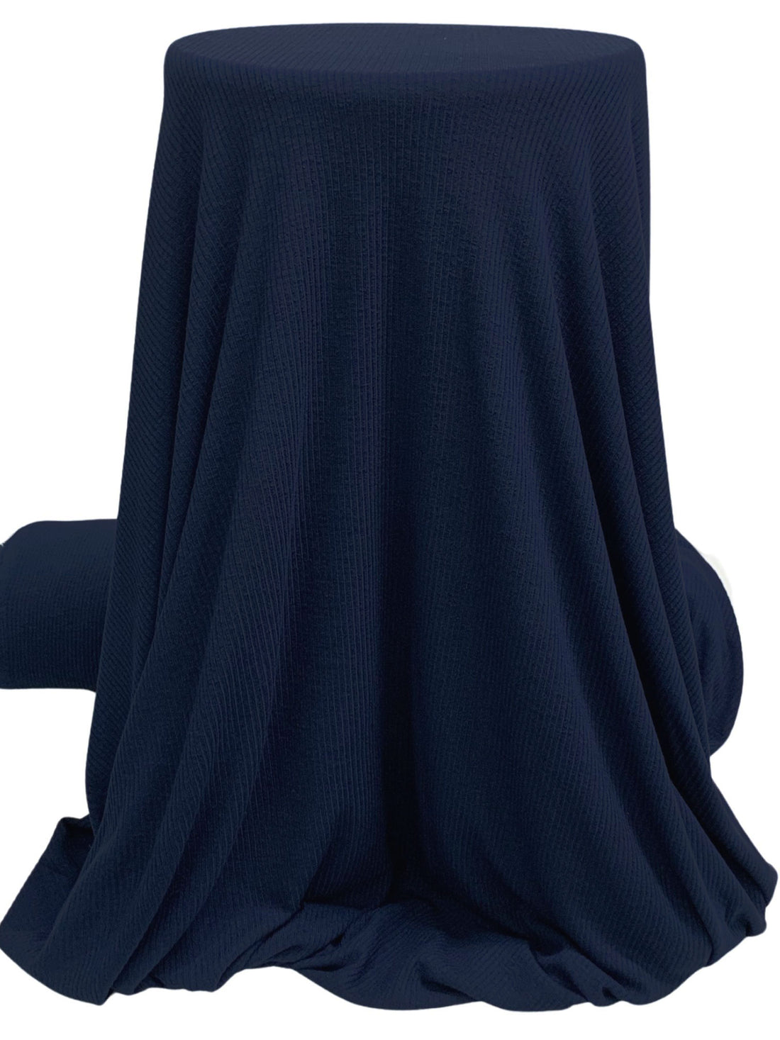 Navy Polyester/Rayon/Lycra Ribbed Sweater Knit - Michael Stars - 55W