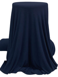 Navy Polyester/Rayon/Lycra Ribbed Sweater Knit - Michael Stars - 55W