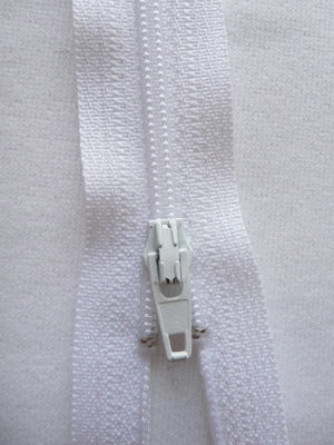 White YKK Zipper 9" Long Quantity of 1