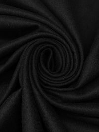 Jet Black 100% Camelhair Herringbone Flannel Suiting 60W