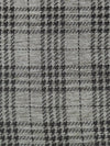 Heathered Gray/Muted Black/Metallic Brass Polyester/Lycra Plaid Foil Print Heathered Knit 54W