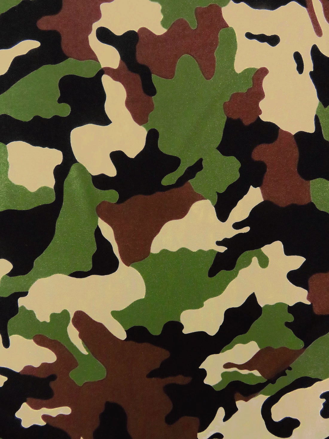 Forest Green/Cream/Chocolate/Multi Nylon/Lycra Camouflage Print Swim/Activewear Knit 59W