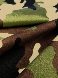 Forest Green/Cream/Chocolate/Multi Nylon/Lycra Camouflage Print Swim/Activewear Knit 59W