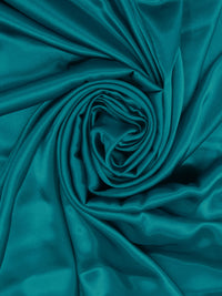 Dark Teal 100% Polyester Charmeuse - NY Designer - 60W