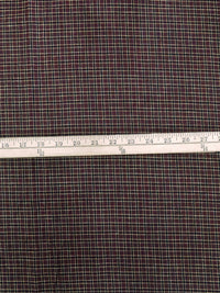 Brown/Black/Off White 100% Cotton Yarn-Dyed Plaid Shirting - Imported From Japan - 45W