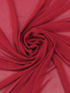 Chili Pepper Red 100% Polyester Chiffon - NY Designer - 58W