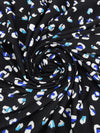 Black/Cobalt/White/Sky Blue Nylon/Lycra Animal Print Swimwear/Activewear Knit 58W