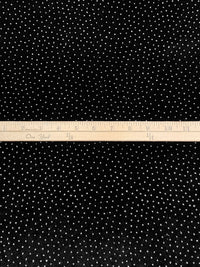 Black/Silver Polyester/Lycra Glitter Dot Stretch Velvet Knit 60W