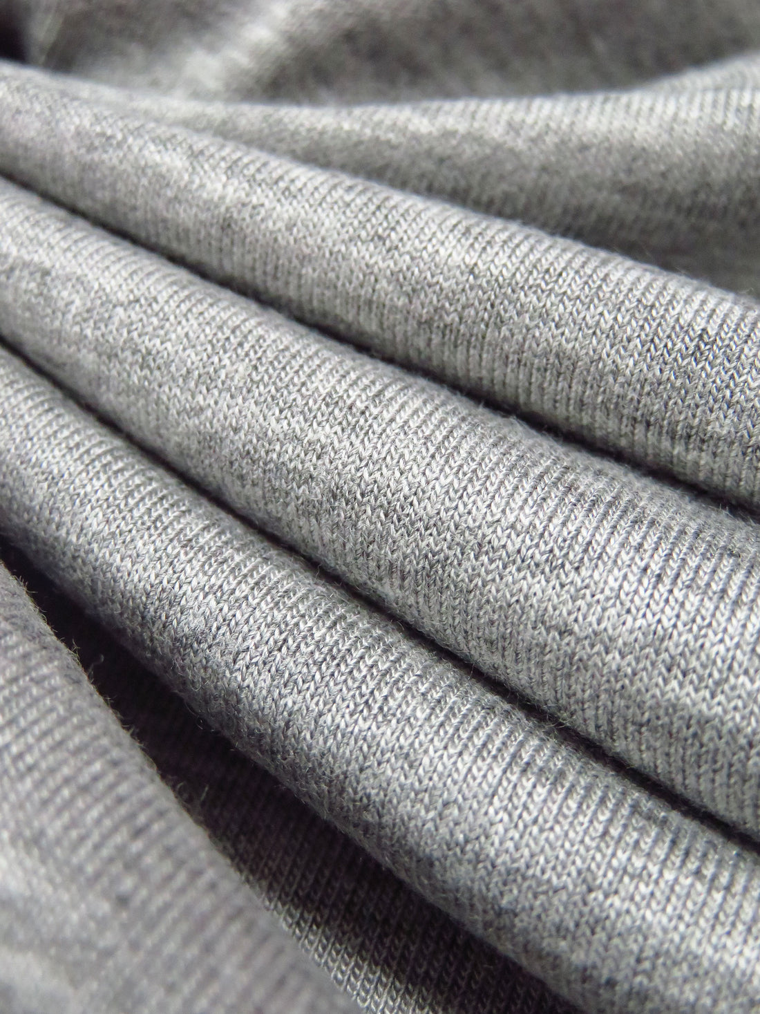 Glacier Gray Rayon/Lycra Heathered Jersey Knit 58W