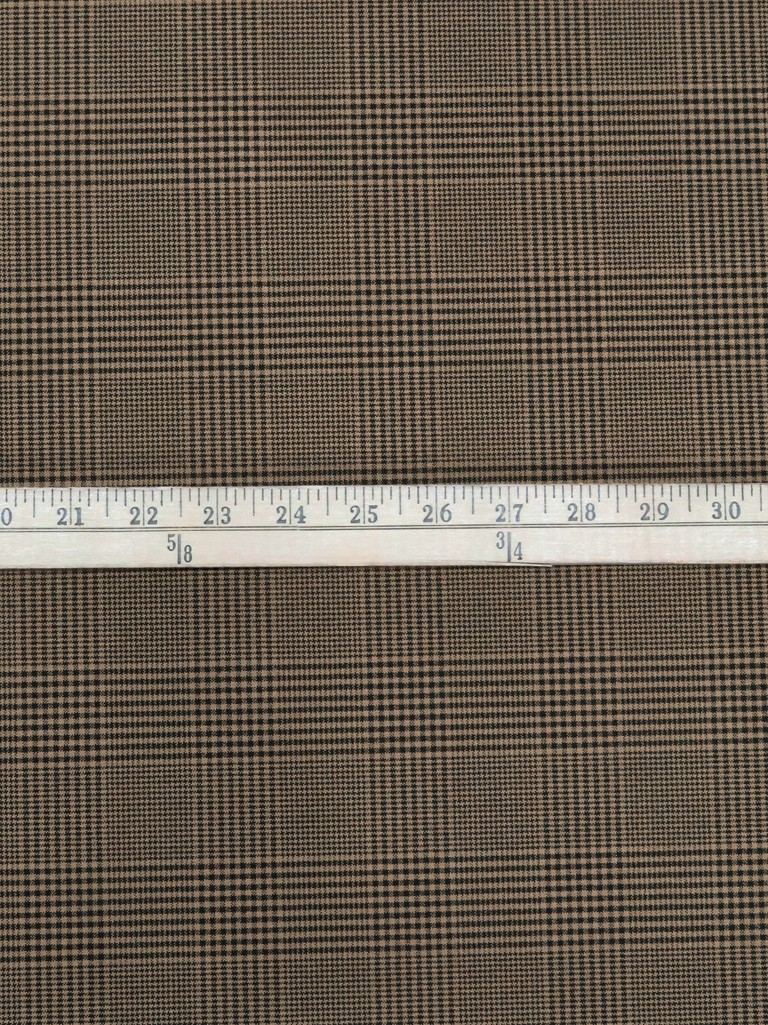 Chocolate Brown/Black Polyester/Rayon Glen Plaid Suiting 56W
