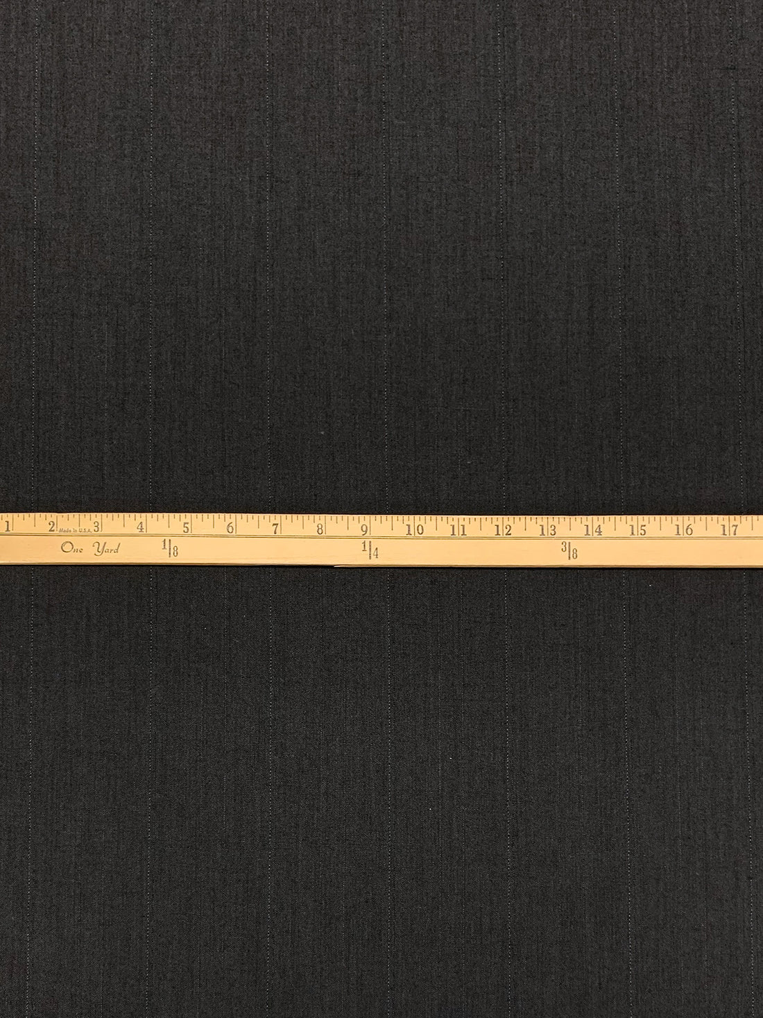 Granite Gray/Black/Cadet Blue 100% Worsted Wool Vertical Pinstripe Weave Suiting - Imported From Italy - 58W