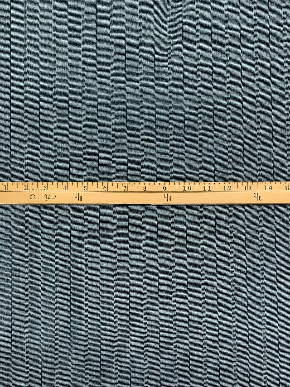 Pewter Blue/Midnight Navy Wool/Nylon Vertical Novelty Stripe Weave Suiting - Imported From Italy - 58W