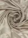 Dark Vanilla 100% Polyester Charmeuse - Famous Dress Designer - 60W