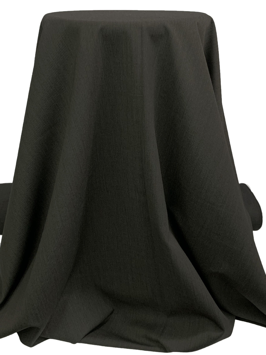 Dark Muted Sage/Black 100% Worsted Wool Vertical Novelty Pinstripe Weave Suiting - Imported From Italy - 61W