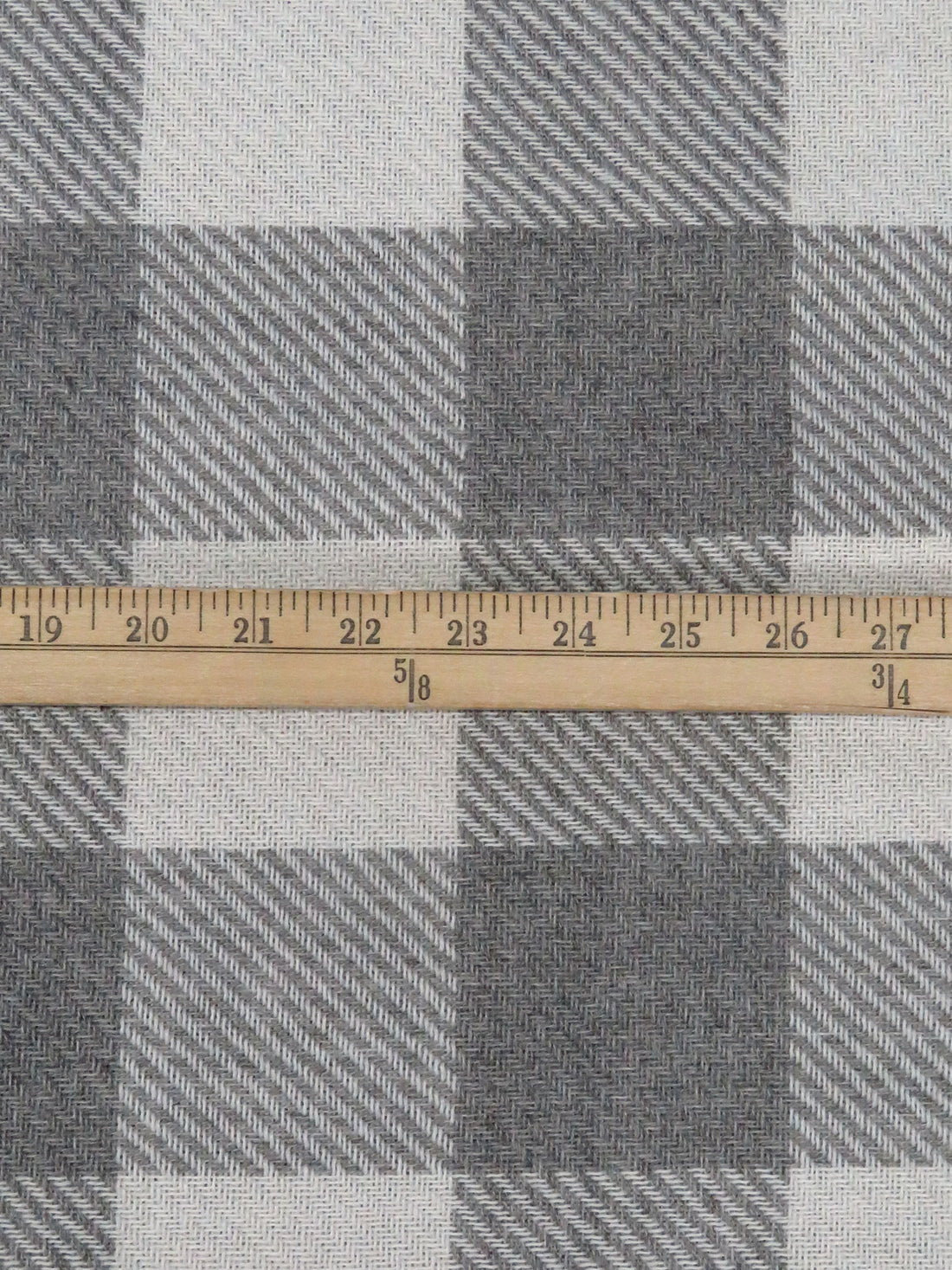 Gray/White 100% Polyester Plaid Coating - NY Designer - 58W