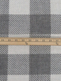 Gray/White 100% Polyester Plaid Coating - NY Designer - 58W