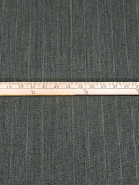 Black/Middle Gray/Dark Army Green Wool/Polyester Vertical Stripe Weave Crepe Suiting - Imported From Italy - 59W