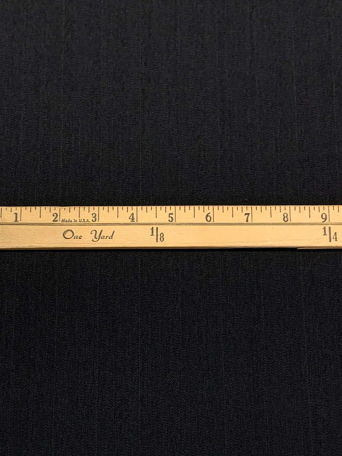 Midnight Charcoal/Granite Gray Wool/Polyester Herringbone Vertical Pinstripe Suiting - Imported From Italy - 60W