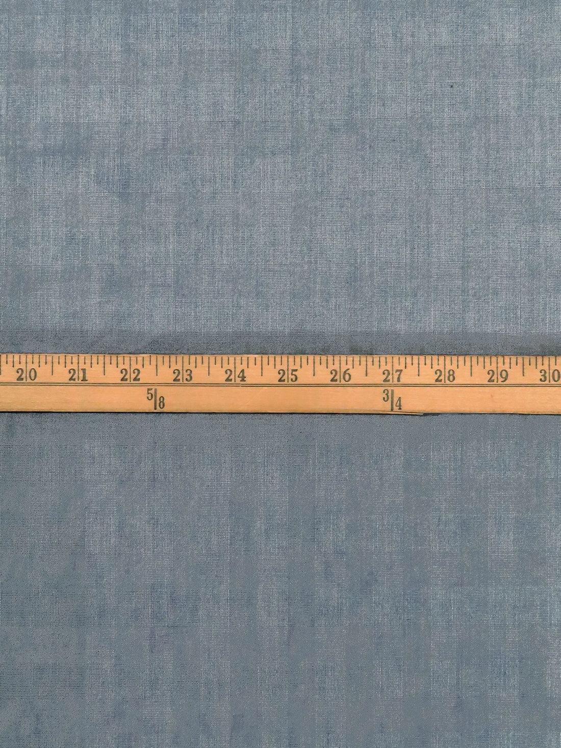 Denim Blue/Vivid Blue/White 100% Cotton Fine Shadow Plaid Shirting - Imported From Japan - 44W