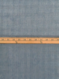 Denim Blue/Vivid Blue/White 100% Cotton Fine Shadow Plaid Shirting - Imported From Japan - 44W