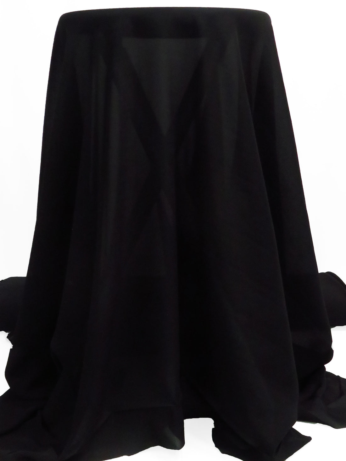 Ink Black 100% Polyester Crepe Chiffon 58W