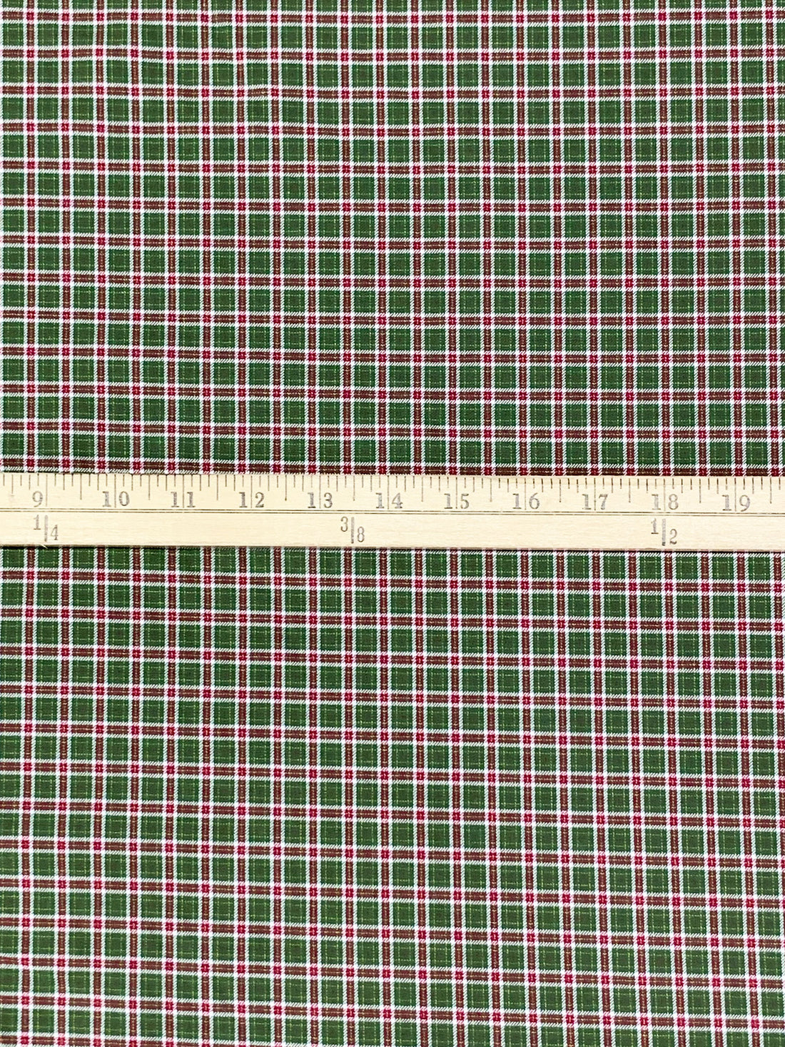 Dark Olive Green/White/Lemon/Carmine 100% Cotton Yarn-Dyed Plaid Brushed Shirting - Imported From Japan - 44W