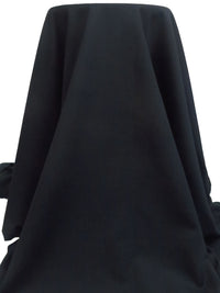 Cool Black/Dark Blue Wool/Nylon Vertical Stripe Weave Suiting - Imported From Italy - 60W