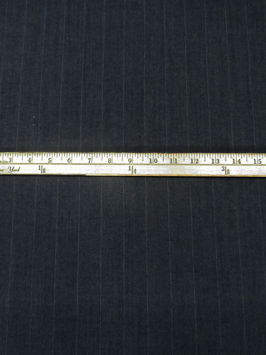 Black/Dark Blue/Dark Charcoal/Multi Wool/Polyester Vertical Stripe Weave Suiting - Imported From Italy - 59W