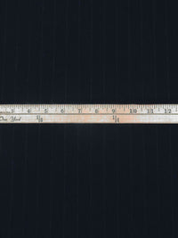 Muted Midnight Navy/Charcoal Wool/Polyester Vertical Stripe Weave Suiting - Imported From Italy - 58W