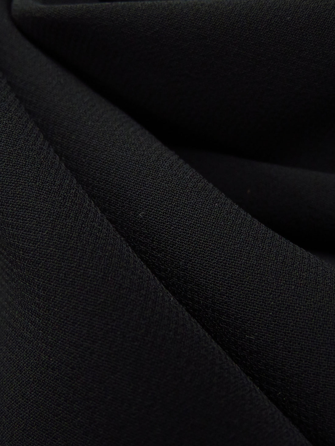 Stark Black 100% Polyester Crepe Chiffon 58W