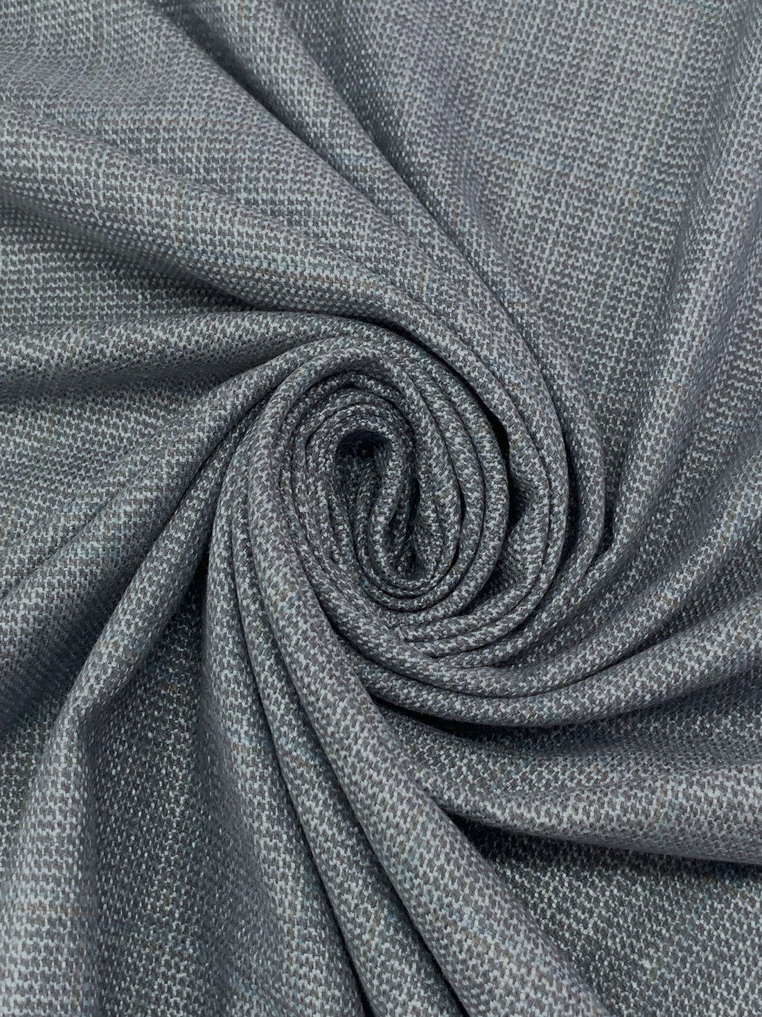 Slate Blue/Dusty Laurel Green/Dark Tan Wool/Blend Windowpane Plaid Tweed Flannel Suiting 59W