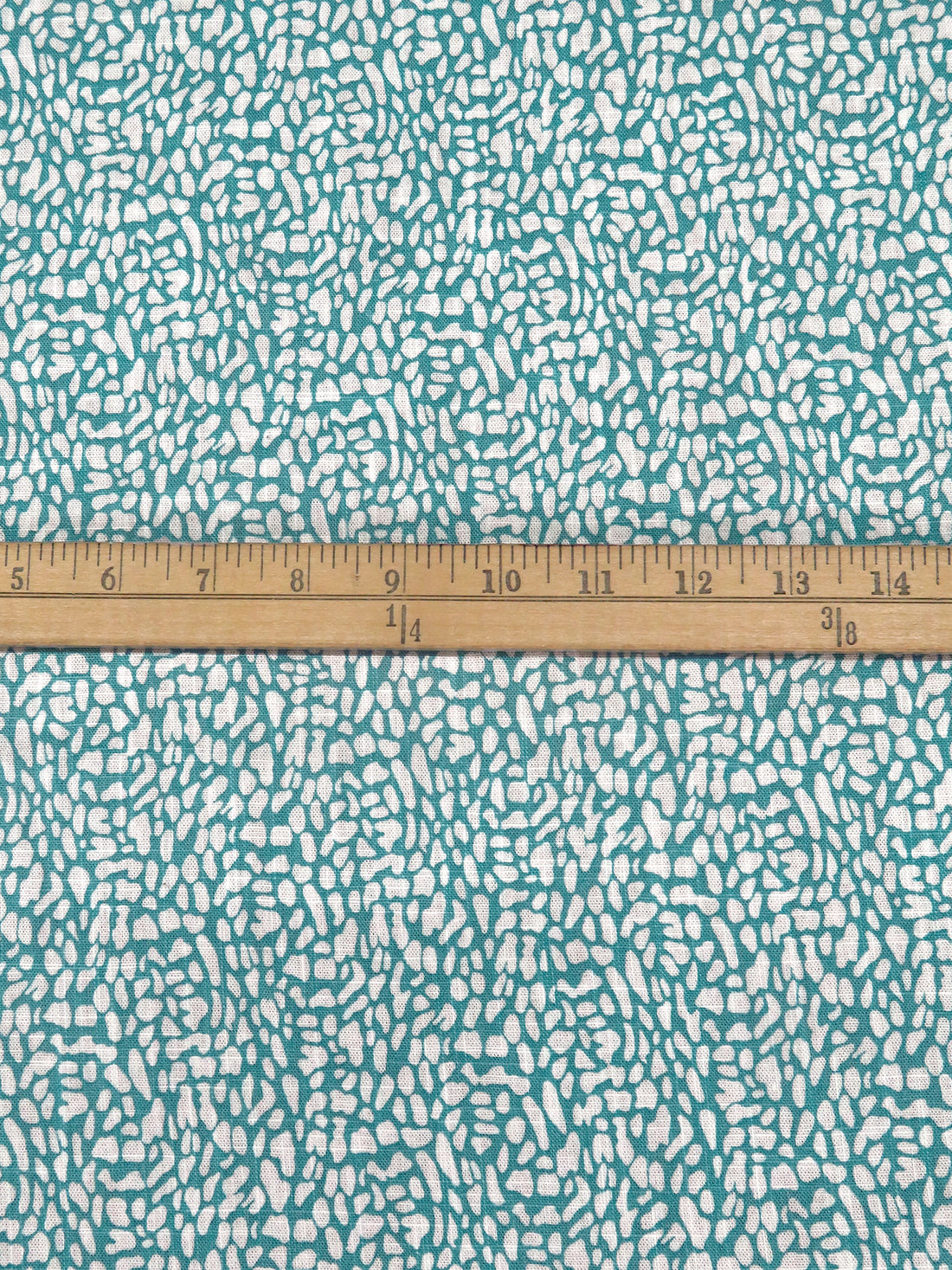 Maximum Blue/White Linen/Cotton Abstract Spots Print Shirt Weight Woven - LA Designer - 52W