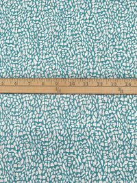 Maximum Blue/White Linen/Cotton Abstract Spots Print Shirt Weight Woven - LA Designer - 52W